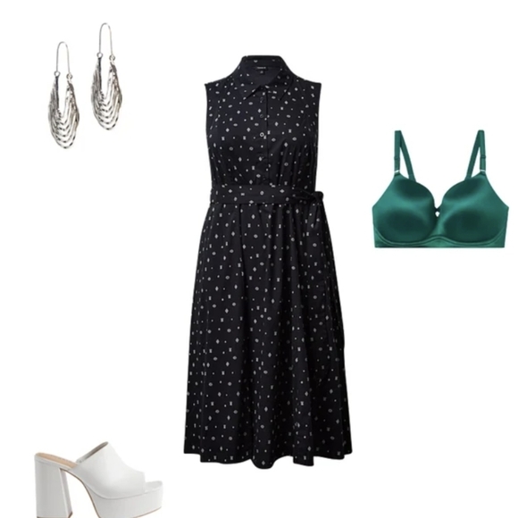 Torrid midi dress poplin cotton belted dress Size 4x - Picture 8 of 15